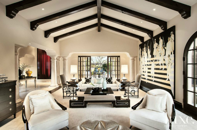 MODERN BLACK AND WHITE LIVING ROOMS BY LUXE INTERIORS+DESIGN